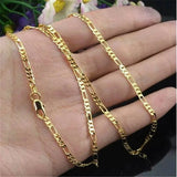 18k Gold-Filled 4mm Figaro Chain Necklace (16–30 in)