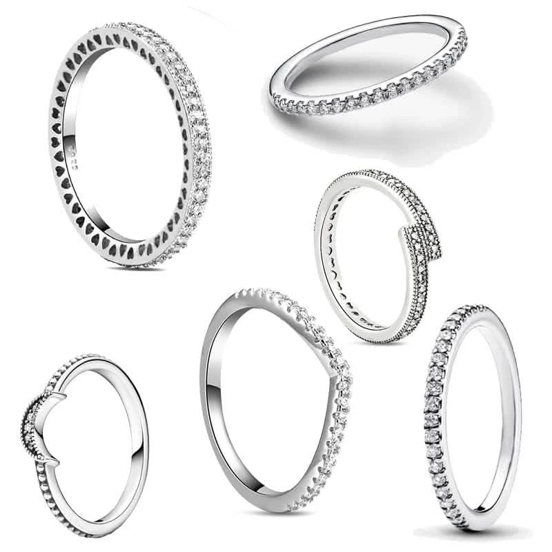 Elegant 925 Sterling Silver Zircon Ring for Women