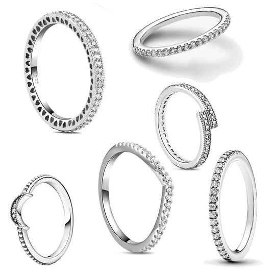 Elegant 925 Sterling Silver Zircon Ring for Women
