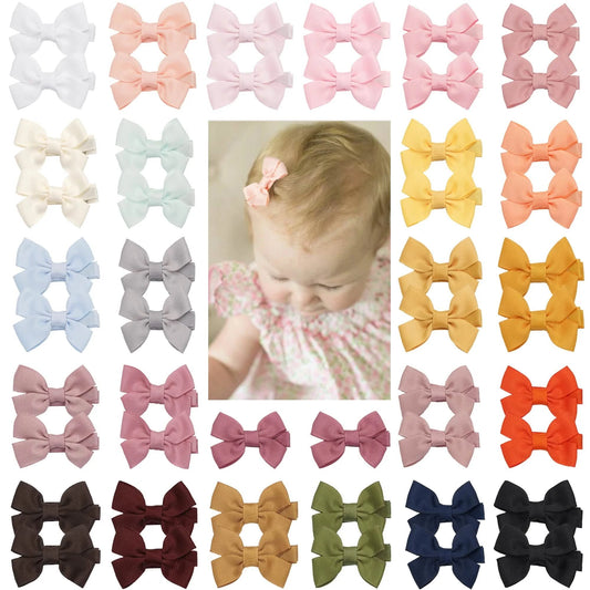 2-inch Baby Girl Hair Bow Pairs with Alligator Clips