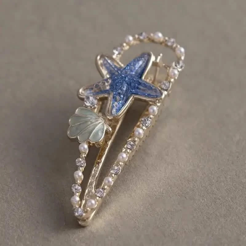 Starfish & Shell Hair Clips (2-Pack) – Beach-Inspired Accessories