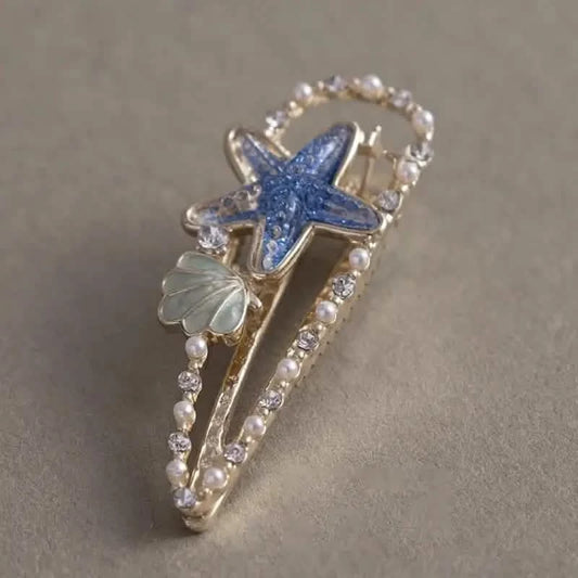 Starfish & Shell Hair Clips (2-Pack) – Beach-Inspired Accessories