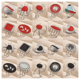 3-Piece No-Fade Stainless Steel Enamel Drip Rings for Women