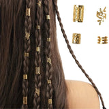 40/80PCS Elegant Hollow Out Hair Rings  For Women Girls DIY Hair Accessories Loc Hair Jewelry for Braids