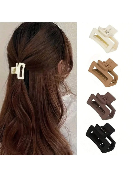 4-Pack Matte Mini Square Hair Clips