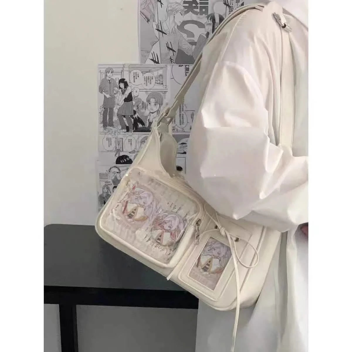 Y2K Harajuku Transparent Ita Shoulder Crossbody Bag