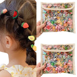 Cartoon Hair Ties for Girls – 10/20/50 Pack Cute Elastic Bands