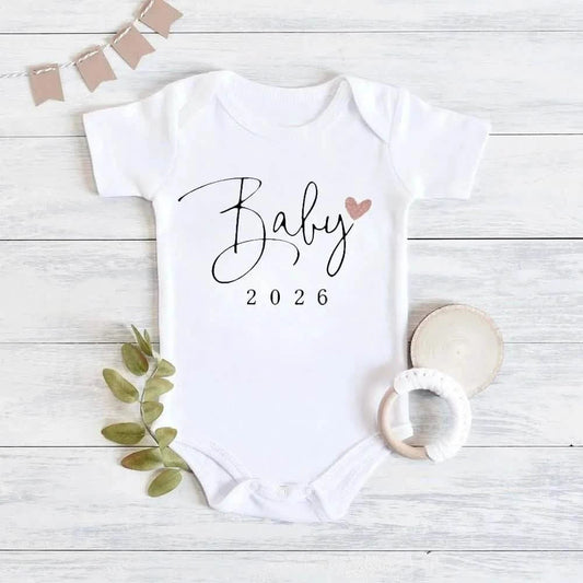 Baby Coming Soon 2026 Announcement Newborn Bodysuit Romper