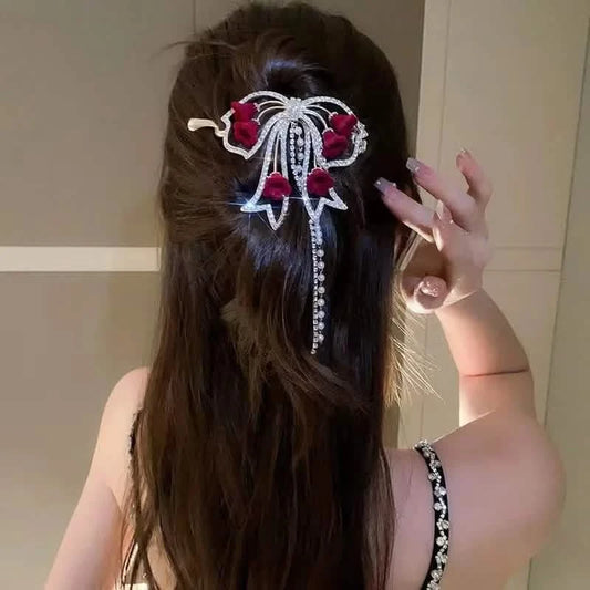 Women's Tassel Curly Hair Clip – Sweet Party Headpiece
