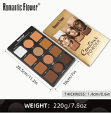 9-Color Makeup Palette Kit – 6 Contour Shades & 3 Highlighters – Long-Lasting Waterproof Beauty Tool for Women