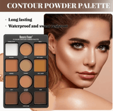 9-Color Makeup Palette Kit – 6 Contour Shades & 3 Highlighters – Long-Lasting Waterproof Beauty Tool for Women