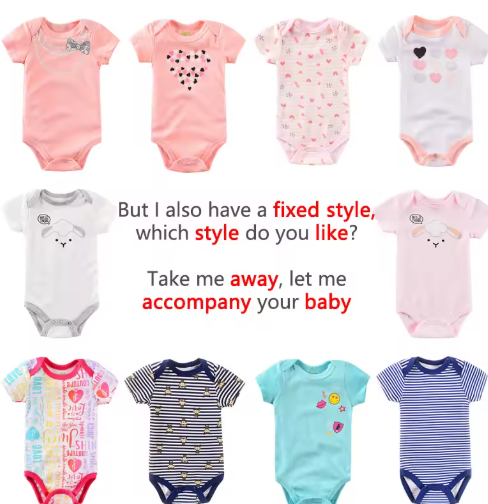 2-Piece Baby Romper Set – Soft Summer Bodysuit for Newborn Boys & Girls (0–12 Months)