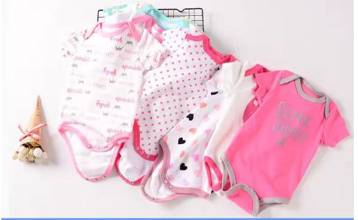 2-Piece Baby Romper Set – Soft Summer Bodysuit for Newborn Boys & Girls (0–12 Months)