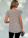 Women's Summer Dress with Butterfly Sleeves – Polka Dot Print, Stylish & Breathable