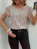 Women's Summer Dress with Butterfly Sleeves – Polka Dot Print, Stylish & Breathable