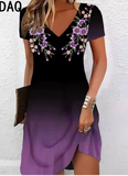 Vintage 3D Printed A-Line Dress – Plus Size Elegant Casual Dress 5XL 6XL