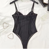 Women’s Sexy Deep V-Neck Bodysuit – Shaping Lingerie with Padded Bra