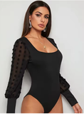 Women’s Sexy Bandage Bodysuit – Slim Fit Long Sleeve Jumpsuit