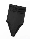 Women’s Seamless Bandeau Bodysuit with Ruched Bust Detail