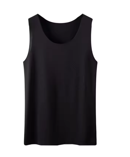 Women's Ice Silk Seamless Tank Top – Basic Sleeveless O-Neck Racerback Vest – Lightweight Solid Color Undershirt for Yoga & Everyday Wear