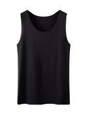 Women's Ice Silk Seamless Tank Top – Basic Sleeveless O-Neck Racerback Vest – Lightweight Solid Color Undershirt for Yoga & Everyday Wear