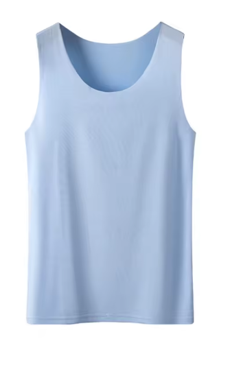 Women's Ice Silk Seamless Tank Top – Basic Sleeveless O-Neck Racerback Vest – Lightweight Solid Color Undershirt for Yoga & Everyday Wear