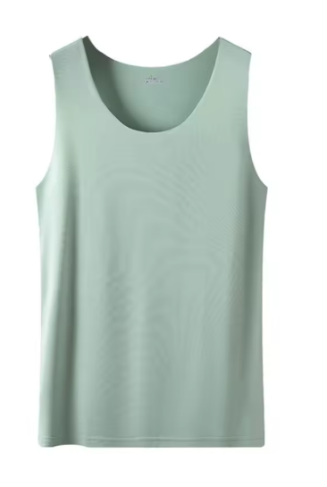 Women's Ice Silk Seamless Tank Top – Basic Sleeveless O-Neck Racerback Vest – Lightweight Solid Color Undershirt for Yoga & Everyday Wear