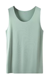 Women's Ice Silk Seamless Tank Top – Basic Sleeveless O-Neck Racerback Vest – Lightweight Solid Color Undershirt for Yoga & Everyday Wear