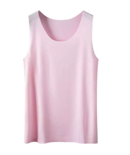 Women's Ice Silk Seamless Tank Top – Basic Sleeveless O-Neck Racerback Vest – Lightweight Solid Color Undershirt for Yoga & Everyday Wear