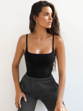 Solid Color Sleeveless Square Neck Sexy Camisole – Women's Fashion Top for Summer