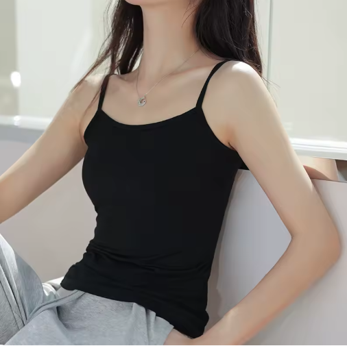 New Fashion Women's Spaghetti Strap Crop Top – Summer Sleeveless Camisole