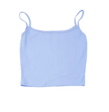 Summer Solid Color Camisole – Slim Fit Thread Vest for Girls & Students