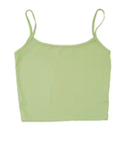 Summer Solid Color Camisole – Slim Fit Thread Vest for Girls & Students