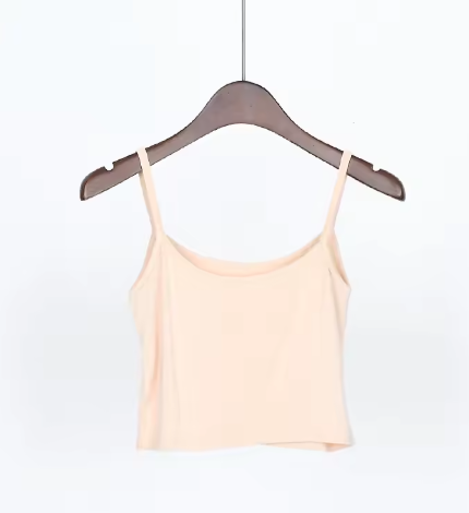 Summer Solid Color Camisole – Slim Fit Thread Vest for Girls & Students