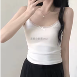 Women's Lace Padded Camisole – Cute Strap Tank Top with Removable Bra