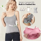 Sexy Solid Color Spaghetti Strap Camisole with Padded Bra