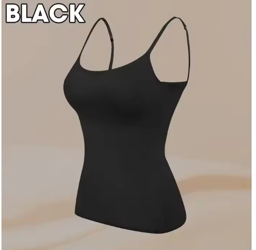 Sexy Solid Color Spaghetti Strap Camisole with Padded Bra