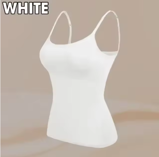 Sexy Solid Color Spaghetti Strap Camisole with Padded Bra