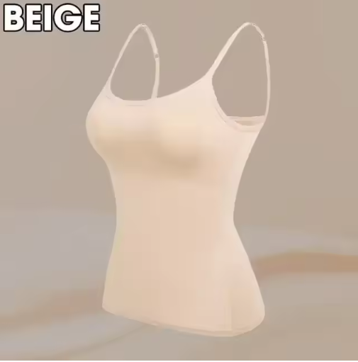 Sexy Solid Color Spaghetti Strap Camisole with Padded Bra