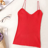 Heliar Women's Solid Spaghetti Strap Crop Tank Top – Slim Fit, Sleeveless, O-Neck Basic Cami