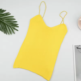 Heliar Women's Solid Spaghetti Strap Crop Tank Top – Slim Fit, Sleeveless, O-Neck Basic Cami
