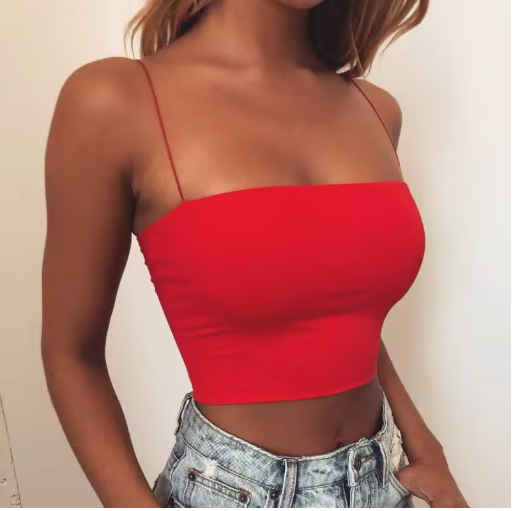 Women's Strapless Backless Tube Crop Camisole – 5 Color Options