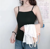 Women's Slim Fit Camisole – Sleeveless Crop Top in Black or White