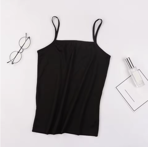Women's Slim Fit Camisole – Sleeveless Crop Top in Black or White