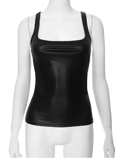 Women's Lace-Up Slim Tank Top – Square Neck Sleeveless One-Piece
