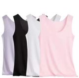 Women's Ice Silk Slim Vest – Soft Stretchy Undershirt Tank Top