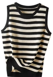 Women's Striped Knit Tank Top – Soft, Fitted & Sleeveless Summer Style