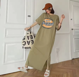 Summer Maxi T-Shirt Dress in Soft Milk Silk Cotton