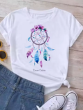 Maycaur Harajuku Dreamcatcher T-Shirt – Cute 90s-Inspired Graphic Tee for Women