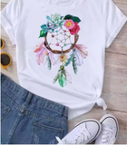 Maycaur Harajuku Dreamcatcher T-Shirt – Cute 90s-Inspired Graphic Tee for Women